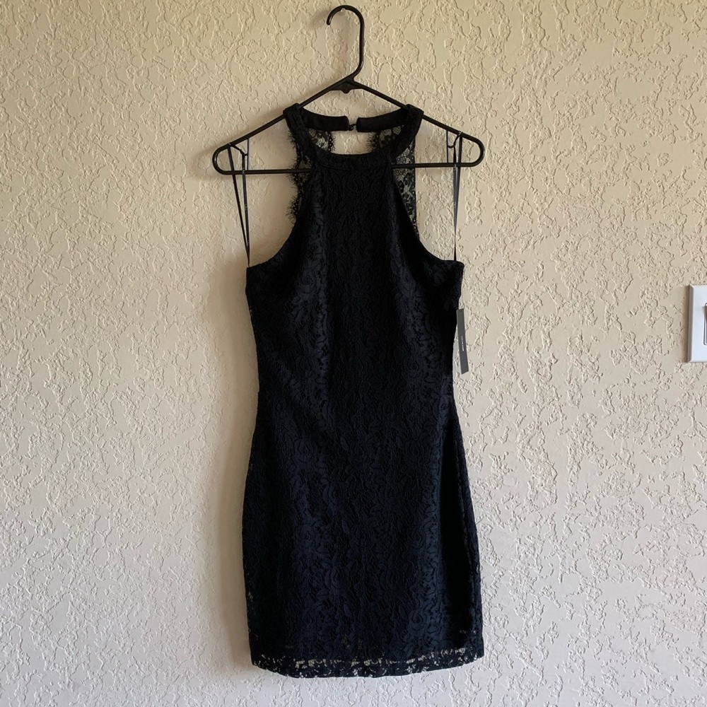 Black Lace Mini Dress